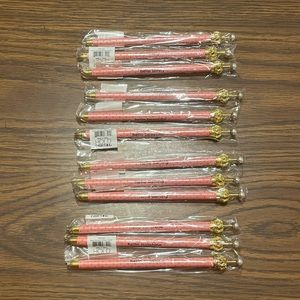 12 NWT Santa Barbara Design Studio Pearl Crown Pens in Pink Hearts